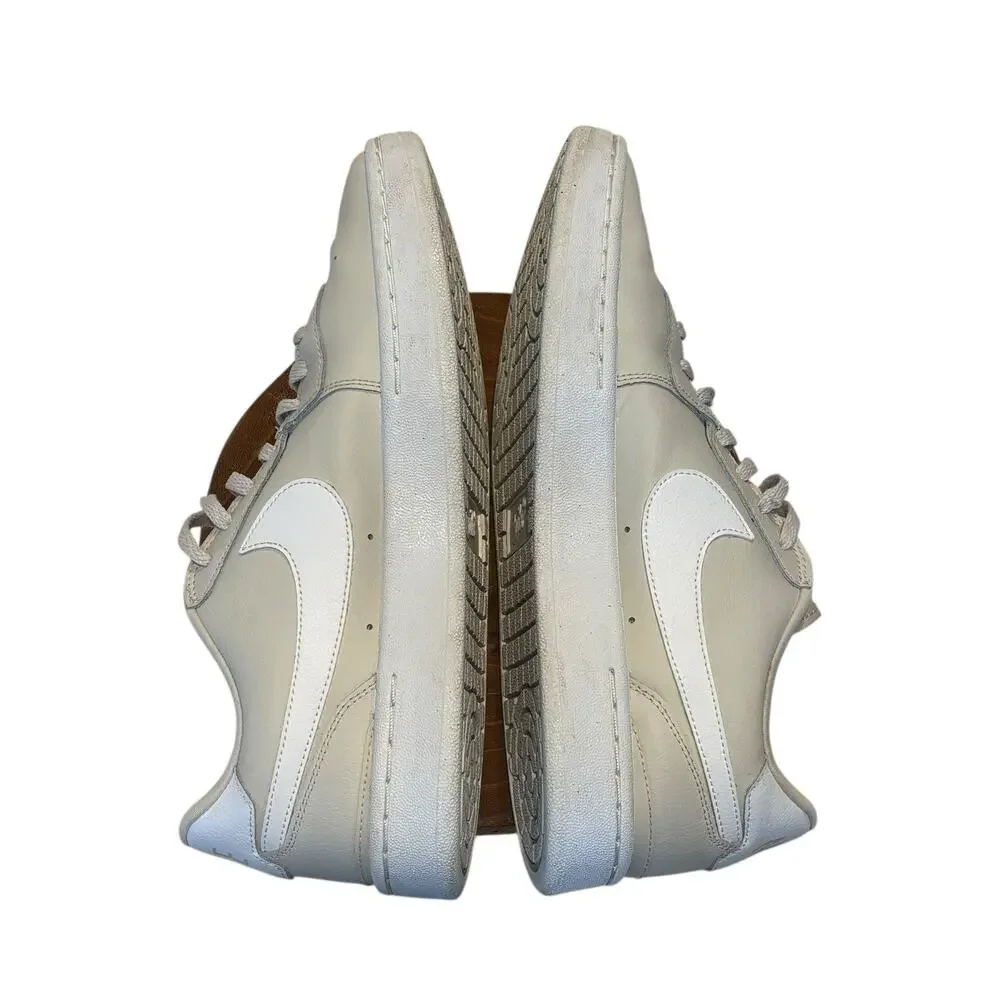 Nike Court Blanc Leather Sneakers Tan White Low Top Women's 9.5 Casual Shoes
